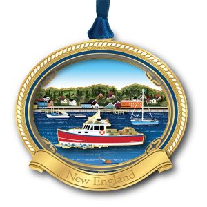 Lobster Boat New England Ornament